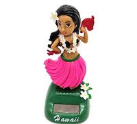 Kaxenig Figurine Solaire Dansante, Danseuse Hawaienne Voiture Qui Bouge, Figures Danse Solaire Hawaii Girl, Figurine Hawaïenne Voiture Décoration De Voiture Solaire, Décoration De Bureau
