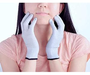 KAXIAA Gants Respirants conducteurs de Protection Contre Les radiations EMF, Gant de Massage Protecteur Contre Les radiations électromagnétiques en Fibre d'argent