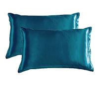 Kaxich Taie d'oreiller en Soie 2 pièces, Taie d'oreiller de Soie pour Cheveux et Peau, 48 x 74cm