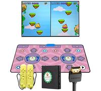 KAXIMON Tapis de Danse Double avec Port TV HD pour Enfants et Adultes, Tapis de Danse en Flanelle sans Fil antidérapant avec Menu Multilingue, Apprentissage du Kung Fu Chinois