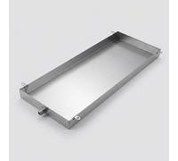 KAXLDHH Bac Récupérateur de Condensat pour Climatiseur INOX, Plateau de Vidange Clim Haute Résistance avec Tuyau et Collier, Collecteur d'eau Étanche Unité Extérieure(120x60cm)
