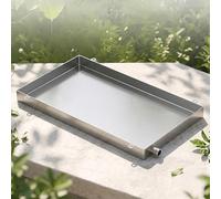 KAXLDHH Bac Vidange Climatiseur en Acier Inoxydable Bac Condensat pour Clim Split Plateau de Récupération d'eau Collecteur de Condensats pour Unité Extérieure(100x10cm)