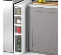 KAXLDHH Desserte de Cuisine Étroite avec Tiroir et Roues, Chariot de Rangement Mobile, Meuble de Rangement Stable pour Espaces Restreints et Cuisine(46x23x80cm)