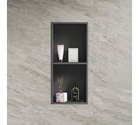 KAXLDHH Niche de Douche Encastrable Niche Murale en Acier Inoxydable 304 avec Soudure sans Joint Anti-Fuite Technologie Nano Anti-Traces pour Salle de Bain et Cuisine(Nero,700x280x125mm)