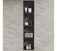 KAXLDHH Niche de Douche Encastrable Niche Murale en Acier Inoxydable 304 avec Soudure sans Joint Anti-Fuite Technologie Nano Anti-Traces pour Salle de Bain et Cuisine(Nero,1200x280x125mm)