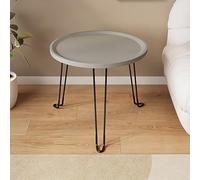 KAXLDHH Table D'appoint De Camping, Table Pliante D'extérieur en Acier Au Carbone, Table De Enroulable Portable, Table Ronde en Polypropylène pour Cuisiner, Pique-Nique, Bateau, Voyage(Gray)