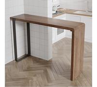 KAXLDHH Table De Bar en Bois Massif, Table Mange Debout À Cadre Métallique, Stable Table Haute Rectangulaire pour Espaces Restreints, Cuisine Et Salle À Manger, Pas De Tabouret(220x40x105cm)