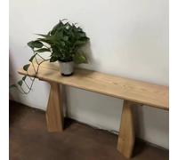 KAXLDHH Table D'entrée, Table Console Étroite avec Étagères, Table Basse Stable, Tables D'appoint, Console Meuble en Bois Massif pour Couloir, Salon(Natural,120x40x75cm)