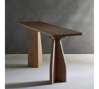 KAXLDHH Table D'entrée, Table Console Étroite avec Étagères, Table Basse Stable, Tables D'appoint, Console Meuble en Bois Massif pour Couloir, Salon(Brown,120x40x75cm)