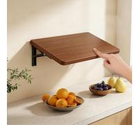 KAXLDHH Table Pliante Murale, Bureau Suspendu Robuste, Table Rabattable Flottante en Bois pour Petits Espaces, Tables De Salle À Manger Suspendue Rabattable pour Buanderie(Brown,100x40CM/39.4x15.7in)