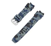 KAXSFE Bracelet camouflage compatible avec Casio G-Shock G-9200 GW-9200 9101 9102 9110 9125, bracelet de montre de sport étanche en caoutchouc et résine for homme(Camo Royal blue)