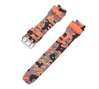 KAXSFE Bracelet camouflage compatible avec Casio G-Shock G-9200 GW-9200 9101 9102 9110 9125, bracelet de montre de sport étanche en caoutchouc et résine for homme(Camouflage Orange)