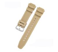 KAXSFE Bracelet de montre compatible avec Casio G-Shock AQ-S810W/S800W AE-1000W 1200 SGW-400H/300H/500H W-735H W-216H, bracelet en caoutchouc et silicone 18 mm(Khaki S)