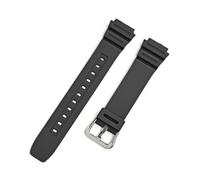 KAXSFE Bracelet de montre convexe en résine et caoutchouc, compatible avec Casio G-Shock AQ-S810W AE-1200 1300 W-216H W-735H SGW-400 F-108WH MRW-200H, 18 mm(Black)