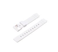 KAXSFE Bracelet de montre convexe en résine et silicone for femme, compatible avec Casio LRW-200H, noir brillant, blanc, rose, sport, étanche, 14 mm(White)