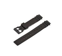 KAXSFE Bracelet de montre convexe en résine et silicone for femme, compatible avec Casio LRW-200H, noir brillant, blanc, rose, sport, étanche, 14 mm(Black)