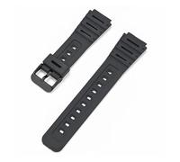 KAXSFE Bracelet de montre convexe en silicone for hommes et femmes, compatible avec Casio CA-53W, CA-61W, FT-100W, W-520U, W-720G, F-105, F-91W, 18 mm, 20 mm(Black 02)