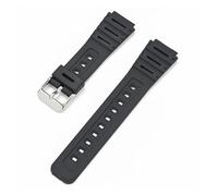 KAXSFE Bracelet de montre convexe en silicone for hommes et femmes, compatible avec Casio CA-53W, CA-61W, FT-100W, W-520U, W-720G, F-105, F-91W, 18 mm, 20 mm(Black 01)
