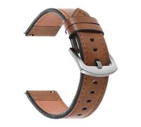 KAXSFE Bracelet de montre en cuir compatible avec Amazfit Balance, bracelet intelligent à dégagement rapide, compatible Omega, for montres Seiko(Yellow Brown,22mm Universal)