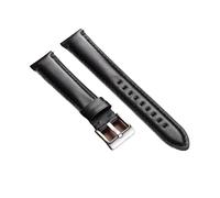 KAXSFE Bracelet de Montre en Cuir Compatible avec Fossil, Coutures Souples, Bracelet en Cuir de Vache, Compatible avec Omega, Compatible avec Seiko Business(Black,20mm)