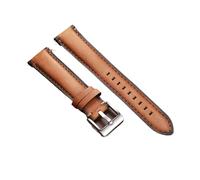 KAXSFE Bracelet de Montre en Cuir Compatible avec Fossil, Coutures Souples, Bracelet en Cuir de Vache, Compatible avec Omega, Compatible avec Seiko Business(Light Brown Black,20mm)