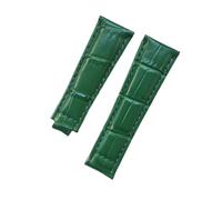KAXSFE Bracelet de montre en cuir de crocodile for homme, compatible avec Rolex SUBMARINER Yacht-Master DAYTONA GMT, 20 mm(Green,20MM_NO BUCKLE)