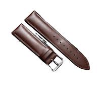 KAXSFE Bracelet de Montre en Cuir de Veau, Accessoire de Montre, Souple, for Homme et Femme(Dark Brown,24mm)