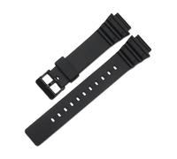 KAXSFE Bracelet de montre en résine compatible avec les montres Casio MRW-200H S300 LRW-200H. Accessoires(Black-black)
