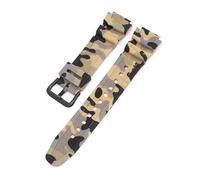 KAXSFE Bracelet de montre en silicone camouflage 18 mm compatible avec Casio G-Shock AQ-S810W AE-1000W AE-1200/1300 SGW-300 W-215 F-108(Khaki black)