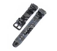 KAXSFE Bracelet de montre en silicone camouflage 18 mm compatible avec Casio G-Shock AQ-S810W AE-1000W AE-1200/1300 SGW-300 W-215 F-108(Grey black)