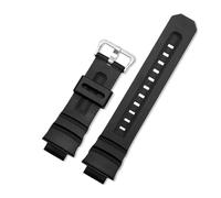 KAXSFE Bracelet de montre en silicone compatible avec Casio G-Shock AW-591/590/5230/282B AWG-M100/101 G-7700/7710, bracelet sport étanche for homme, 16 mm(Silver)