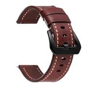 KAXSFE Bracelet de montre rétro en cuir de veau for Seiko, compatible avec les bracelets Omega Bund, for hommes et femmes, bracelets de sport, ceinture(Red Brown,20mm)