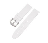 KAXSFE Bracelet de montre sport en silicone à dégagement rapide (16 mm, 18 mm, 20 mm, 22 mm, 24 mm, 26 mm, 28 mm), compatible avec Samsung Galaxy Active 2 et S3(White S,24mm)