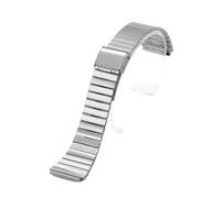 KAXSFE Bracelet de montre universel en acier inoxydable, compatible avec Casio A158W/A168/A169/B650/F-91W, petit bracelet vintage métal 20 mm(Silver)
