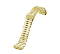 KAXSFE Bracelet de montre universel en acier inoxydable, compatible avec Casio A158W/A168/A169/B650/F-91W, petit bracelet vintage métal 20 mm(Gold)