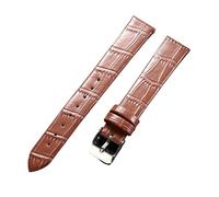 KAXSFE Bracelet de Montre Universel en Cuir for Hommes et Femmes, Bracelet de Rechange Souple et Fin, Ceintures Ultra-Fines(Brown,12mm)