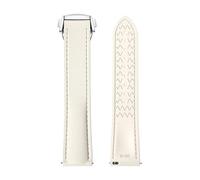 KAXSFE Bracelet de montre universel FKM en caoutchouc fluoré, boucle déployante, bracelet à dégagement rapide, compatible avec Omega, IWC, Tissot et Seiko, 20/21/22 mm(Beige-S,21mm)