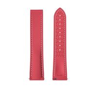 KAXSFE Bracelet de montre universel FKM en caoutchouc fluoré, boucle déployante, bracelet à dégagement rapide, compatible avec Omega, IWC, Tissot et Seiko, 20/21/22 mm(Red-No,22mm)