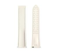 KAXSFE Bracelet de montre universel FKM en caoutchouc fluoré, boucle déployante, bracelet à dégagement rapide, compatible avec Omega, IWC, Tissot et Seiko, 20/21/22 mm(Beige-No,22mm)