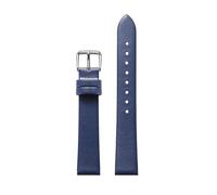 KAXSFE Bracelet de montre universel ultra fin en cuir for homme et femme, avec fermoir acier(Blue,16mm)
