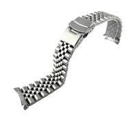 KAXSFE Bracelet de sport for homme, compatible avec Seiko Skx Jubilee, en acier inoxydable, Srpd Skx007/Skx009 SRPD63K1, extrémité incurvée(Type 1)