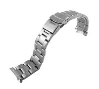 KAXSFE Bracelet de sport for homme, compatible avec Seiko Skx Jubilee, en acier inoxydable, Srpd Skx007/Skx009 SRPD63K1, extrémité incurvée(Type 3)