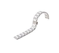 KAXSFE Bracelet en céramique for montres acier inoxydable, 14 mm, 16, 18, 20, 22, à dégagement rapide, universel, for hommes et femmes(Silver White,22mm)