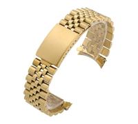 KAXSFE Bracelet en métal à extrémité incurvée compatible avec les bracelets de montre Rolex DATEJUST for hommes, en acier inoxydable massif, accessoires(Gold,20mm)