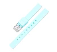 KAXSFE Bracelet en silicone 12 mm compatible avec les montres Casio LQ-139 LQ-130/140, bracelet de montre en caoutchouc souple et ultra-fin for femmes, bracelet universel(Lake Blue 01)