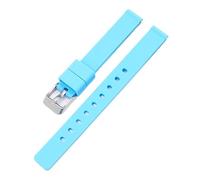 KAXSFE Bracelet en silicone 12 mm compatible avec les montres Casio LQ-139 LQ-130/140, bracelet de montre en caoutchouc souple et ultra-fin for femmes, bracelet universel(Blue 01)
