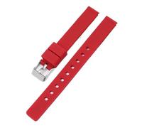KAXSFE Bracelet en silicone 12 mm compatible avec les montres Casio LQ-139 LQ-130/140, bracelet de montre en caoutchouc souple et ultra-fin for femmes, bracelet universel(Dark Red 01)