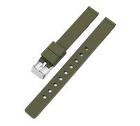 KAXSFE Bracelet en silicone 12 mm compatible avec les montres Casio LQ-139 LQ-130/140, bracelet de montre en caoutchouc souple et ultra-fin for femmes, bracelet universel(Army Green 01)