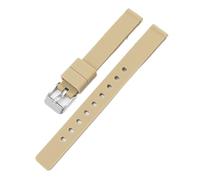KAXSFE Bracelet en silicone 12 mm compatible avec les montres Casio LQ-139 LQ-130/140, bracelet de montre en caoutchouc souple et ultra-fin for femmes, bracelet universel(Khaki 01)