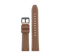 KAXSFE Bracelet en silicone bicolore compatible avec Omega X Swatch Joint MoonSwatch Planet Band, bracelet de montre sport à dégagement rapide for hommes et femmes, 20 mm(Dark brown02)